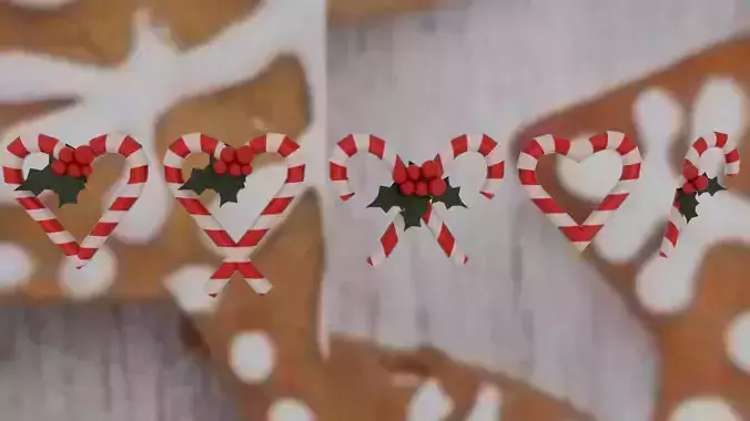 Christmas Candies Pack Low-poly 3D model