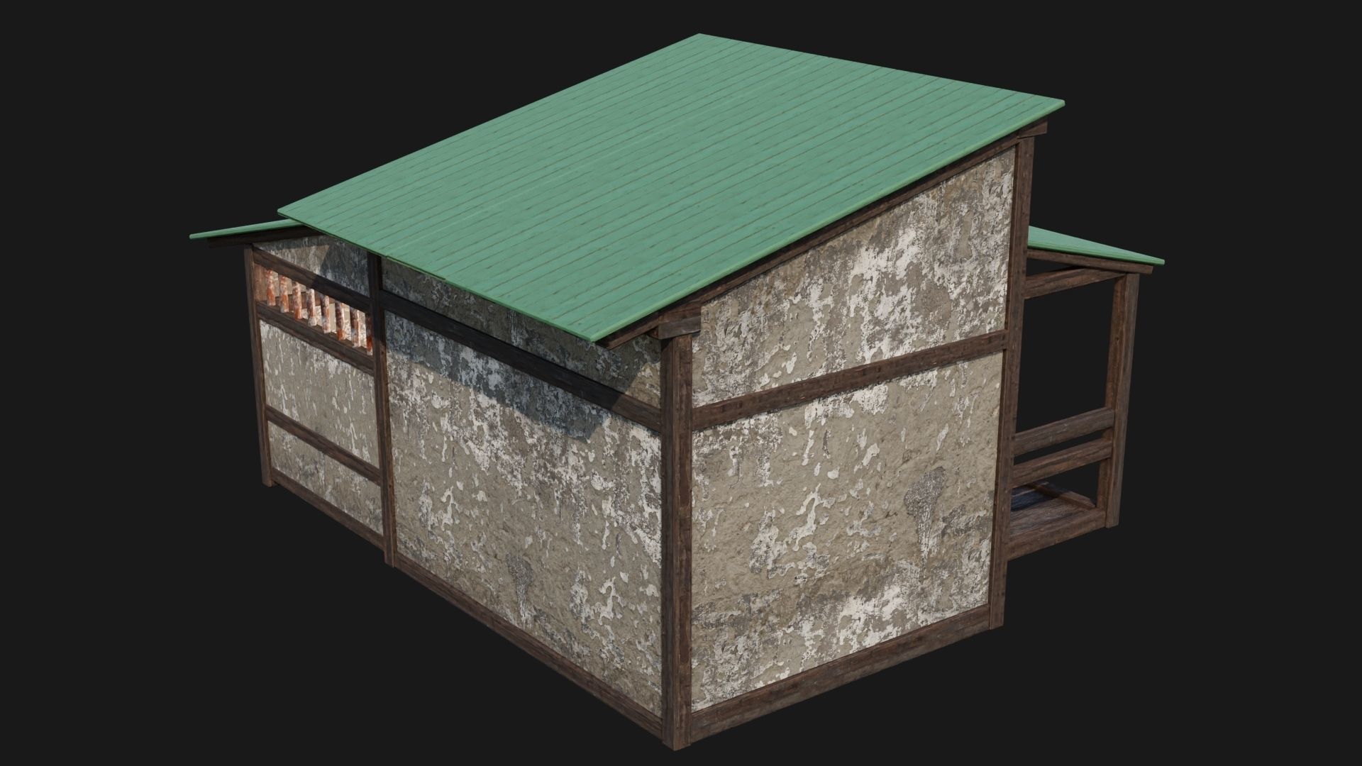 Medieval Houses 55- 4K Textures Game Ready Low-poly 3D model_12