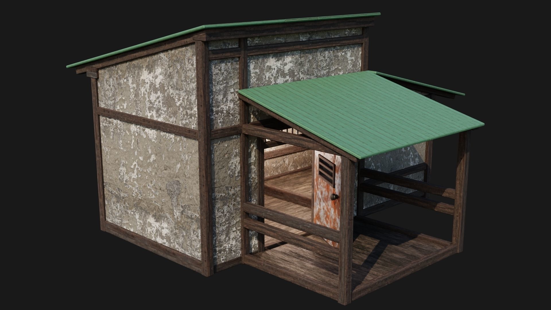 Medieval Houses 55- 4K Textures Game Ready Low-poly 3D model_11