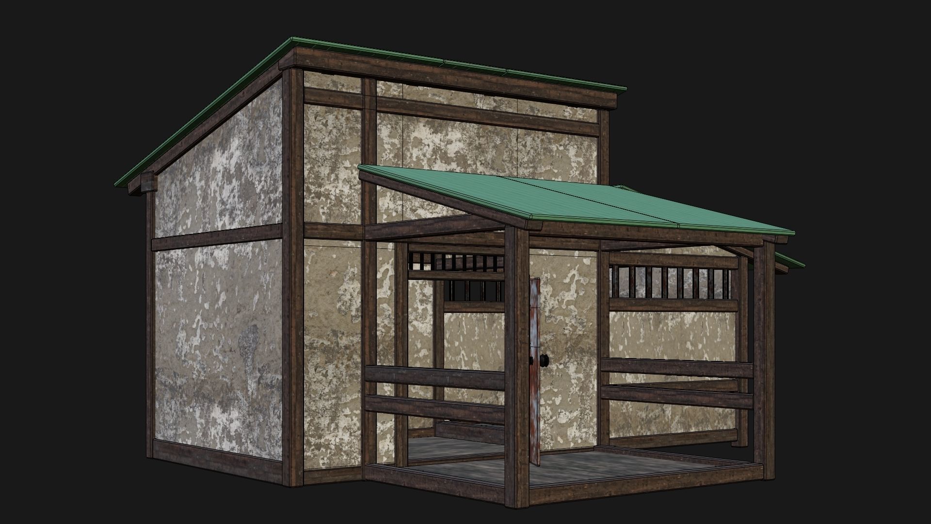 Medieval Houses 55- 4K Textures Game Ready Low-poly 3D model_4