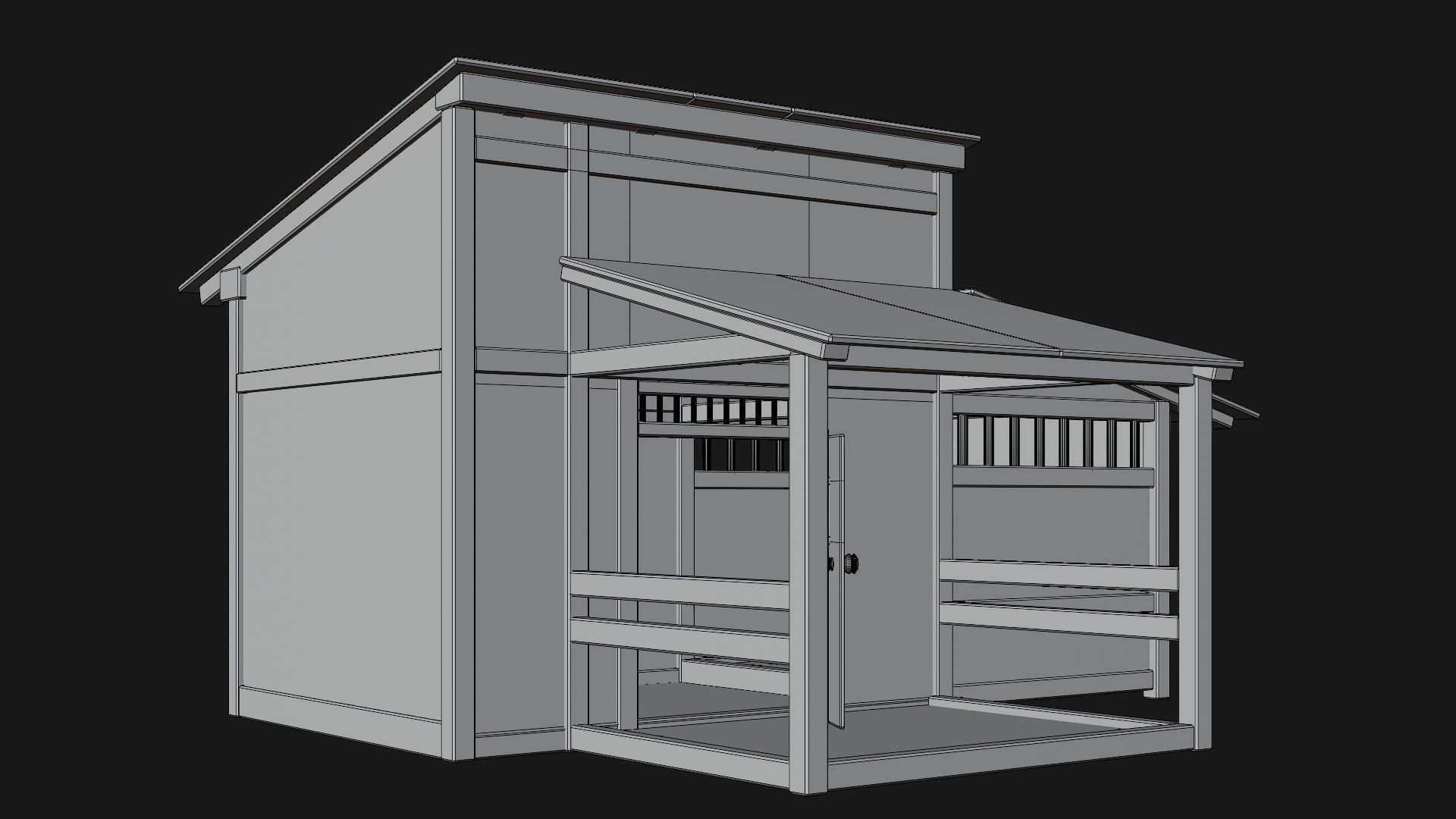 Medieval Houses 55- 4K Textures Game Ready Low-poly 3D model_5