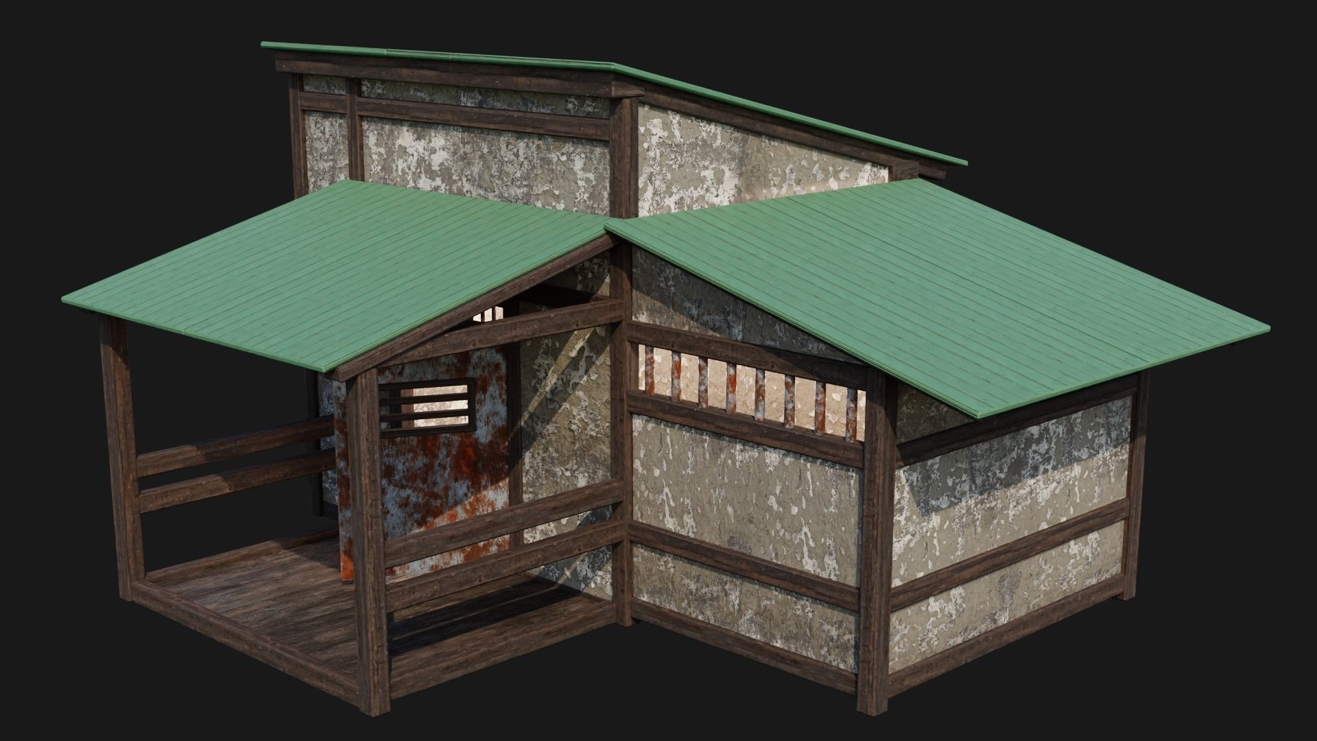 Medieval Houses 55- 4K Textures Game Ready Low-poly 3D model_2