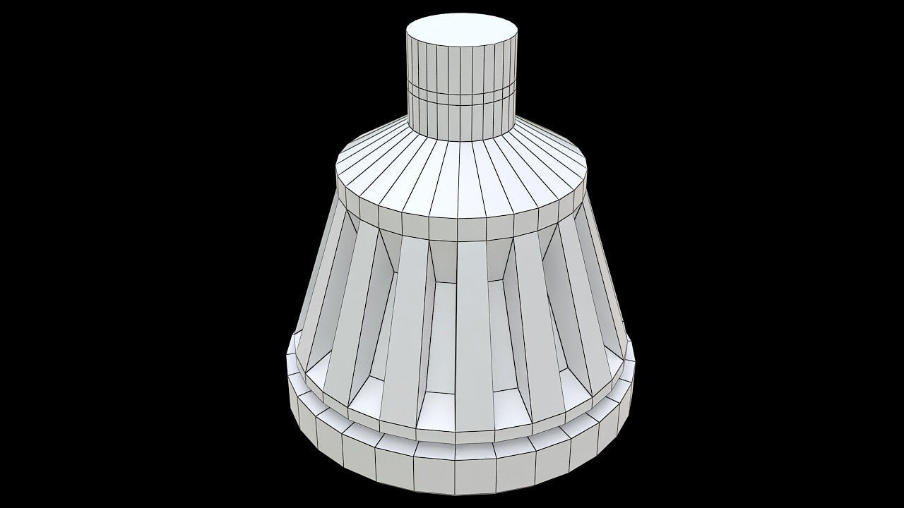 halogen round recessed light 3D model_7