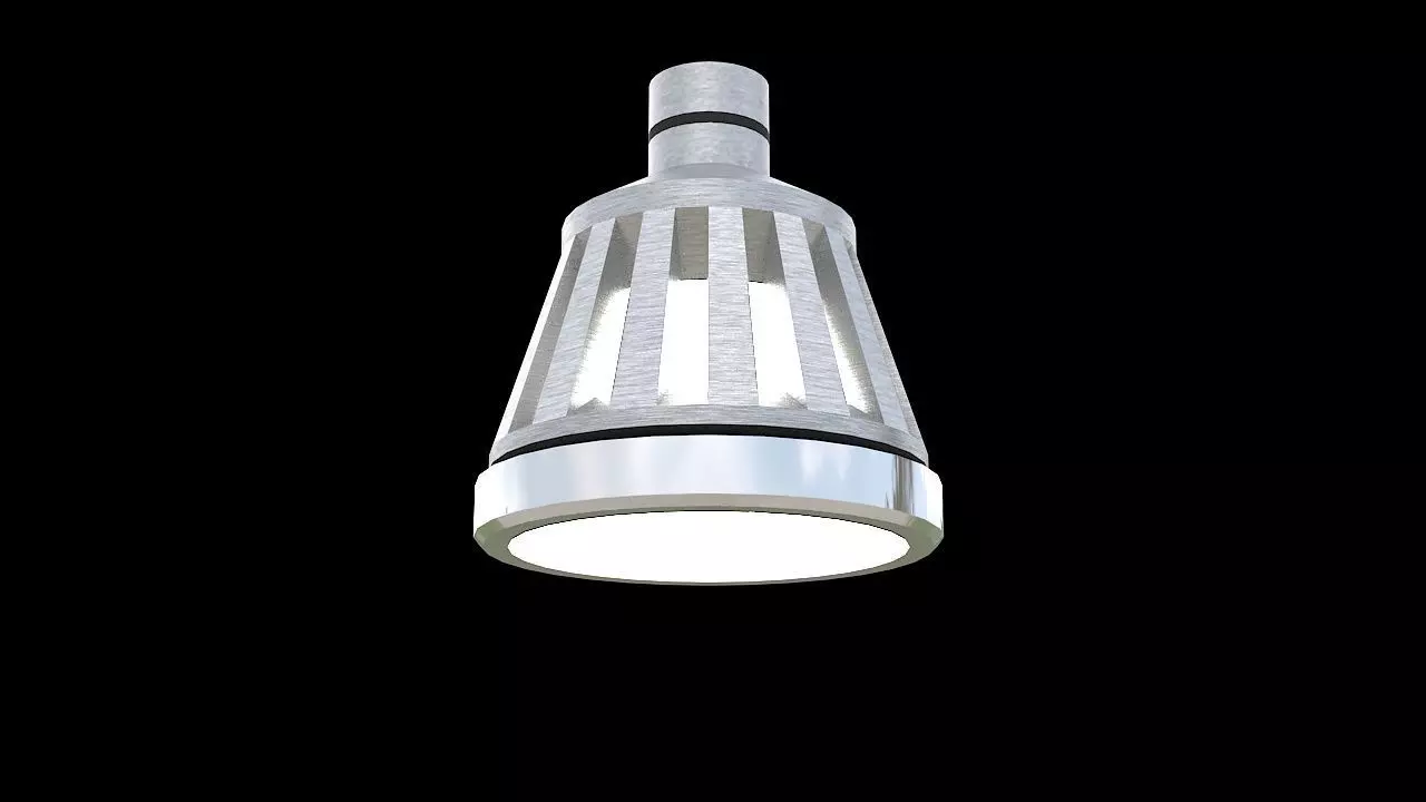 halogen round recessed light 3D model_0