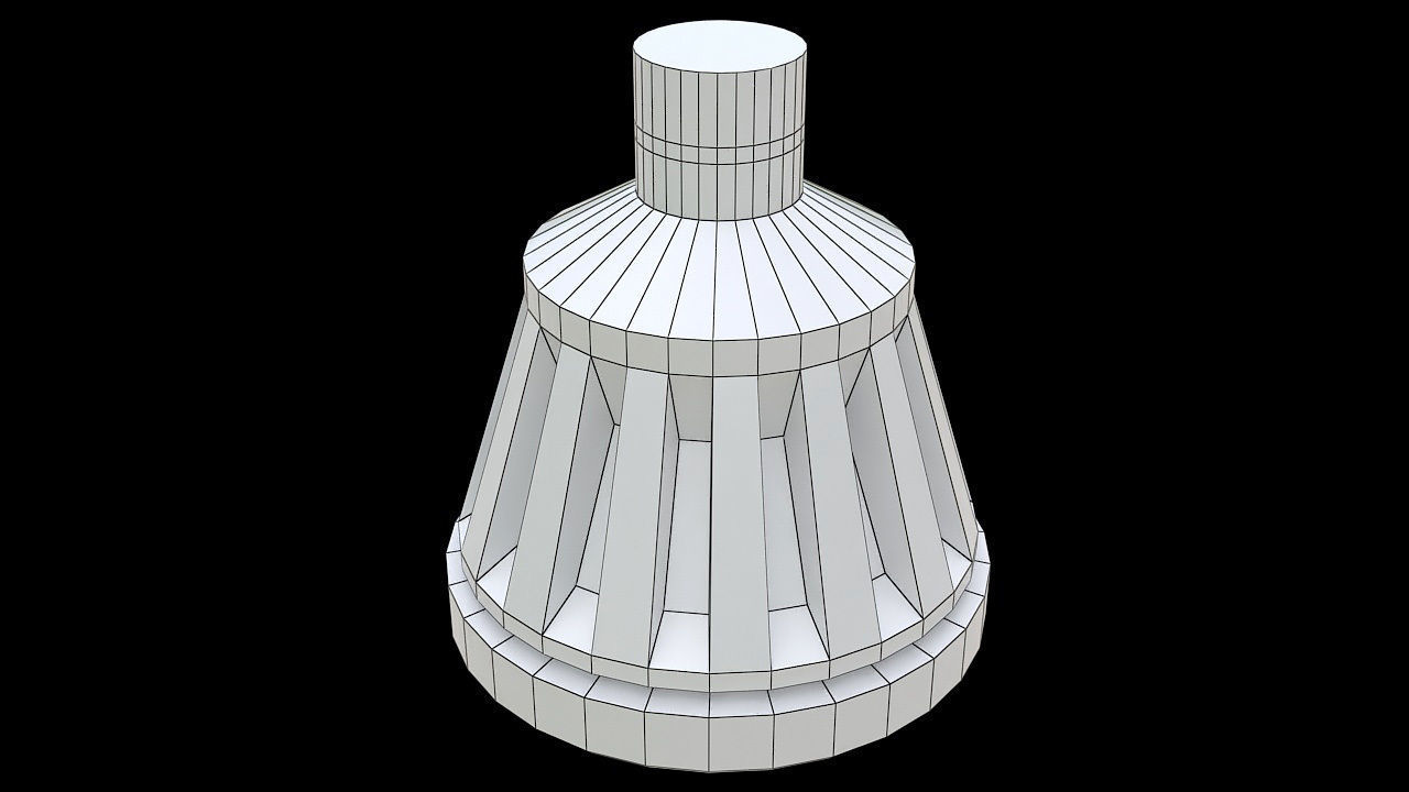 halogen round recessed light 3D model_5
