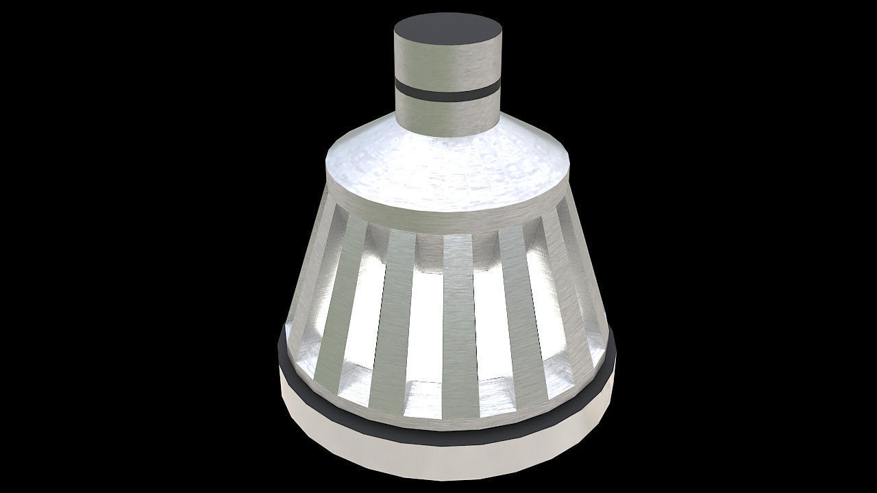 halogen round recessed light 3D model_4
