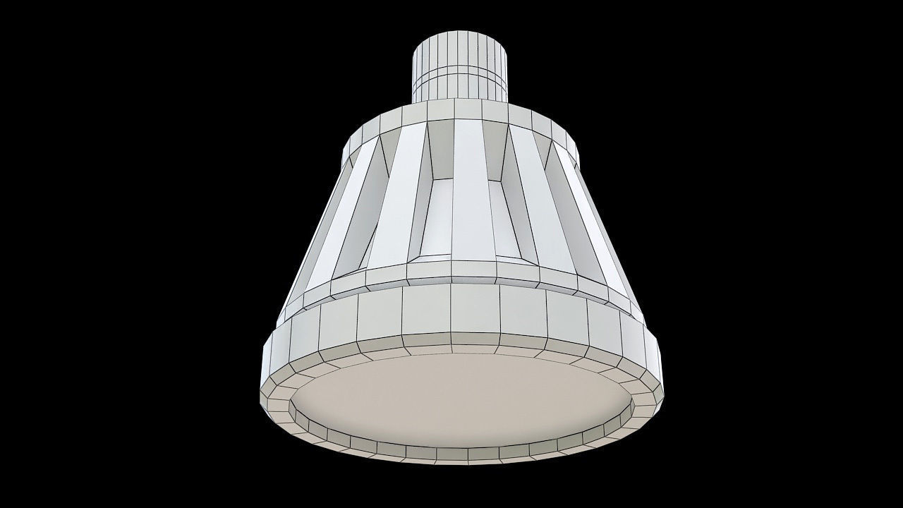 halogen round recessed light 3D model_8