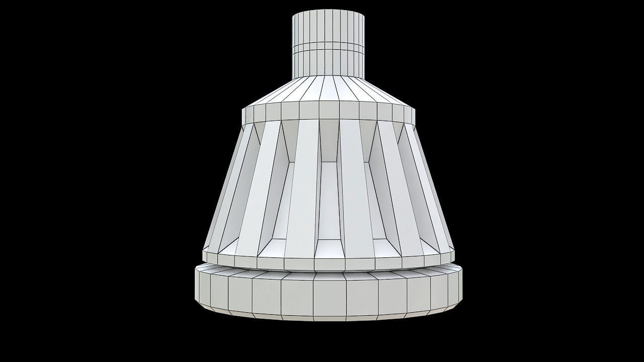 halogen round recessed light 3D model_6