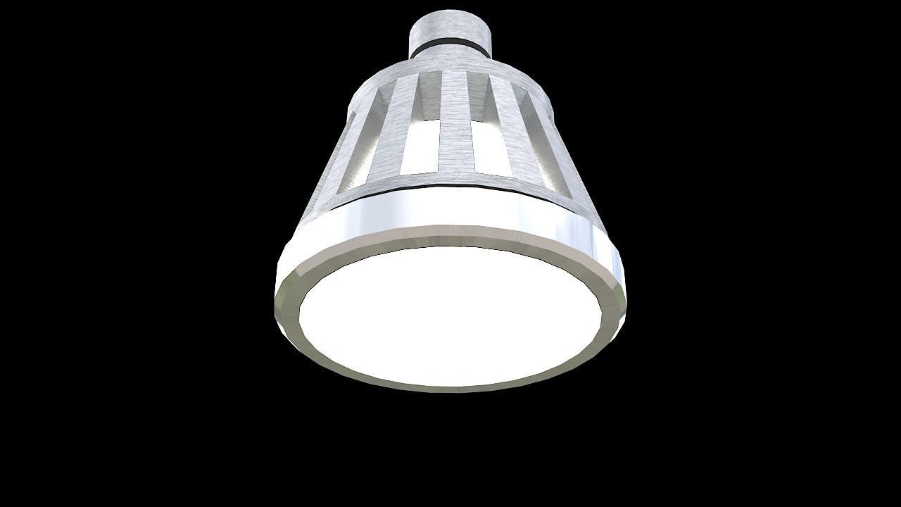 halogen round recessed light 3D model_1
