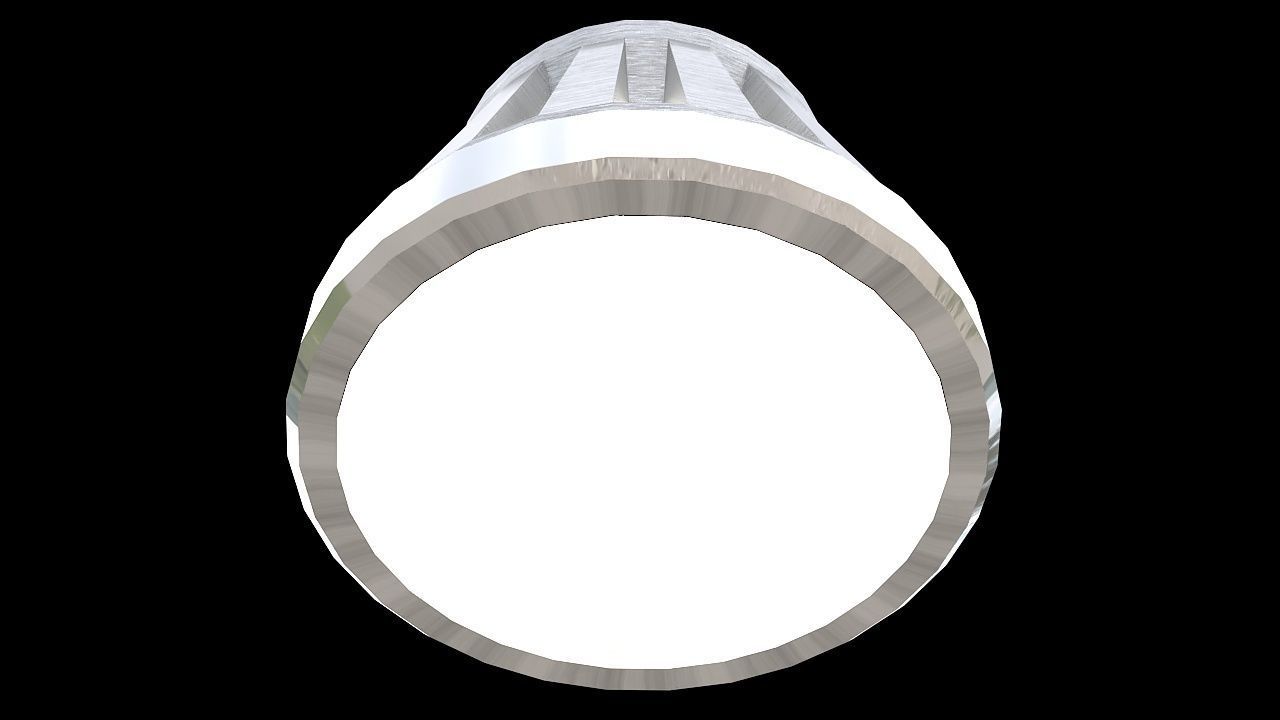 halogen round recessed light 3D model_2