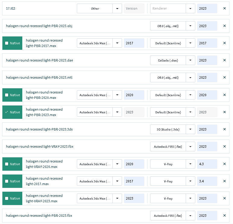 halogen round recessed light 3D model_14