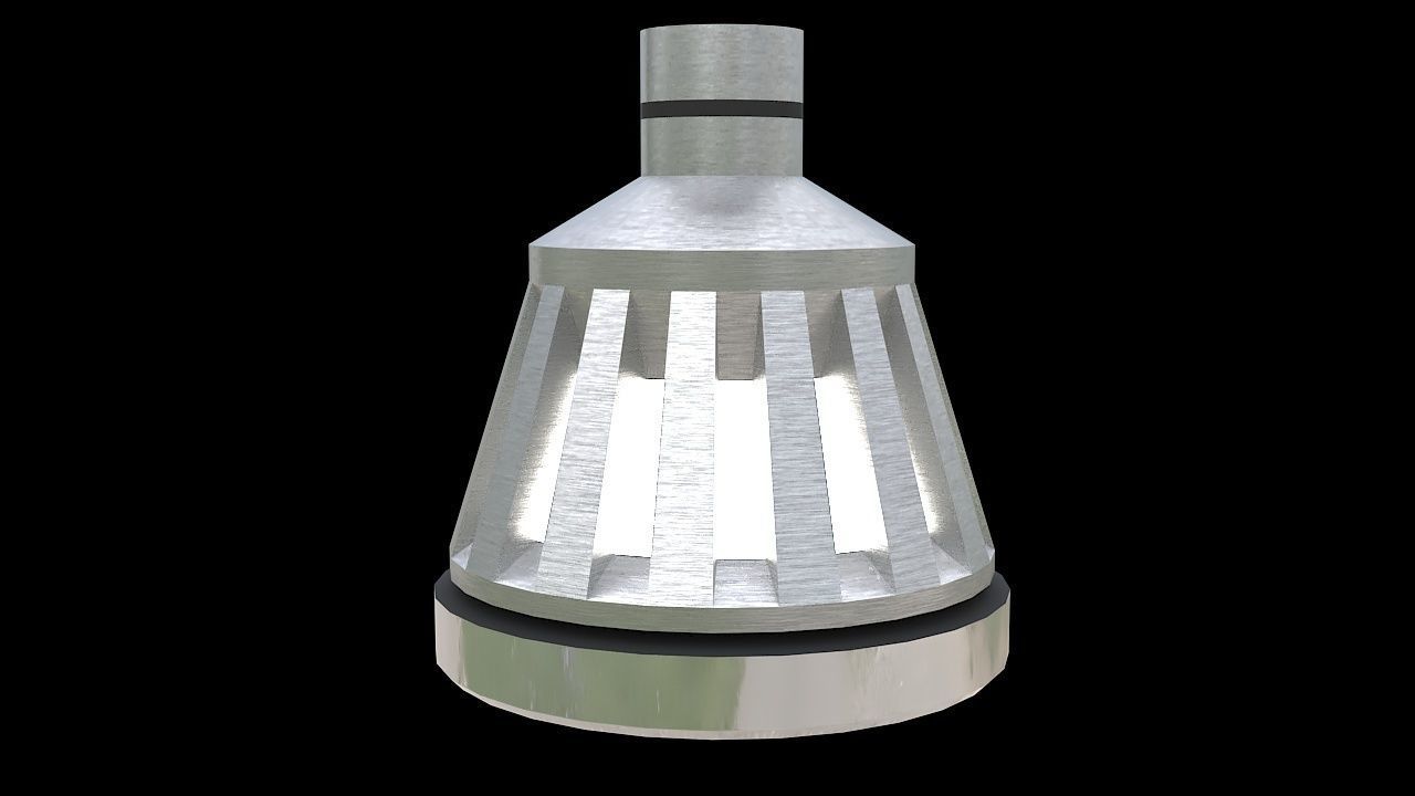 halogen round recessed light 3D model_3