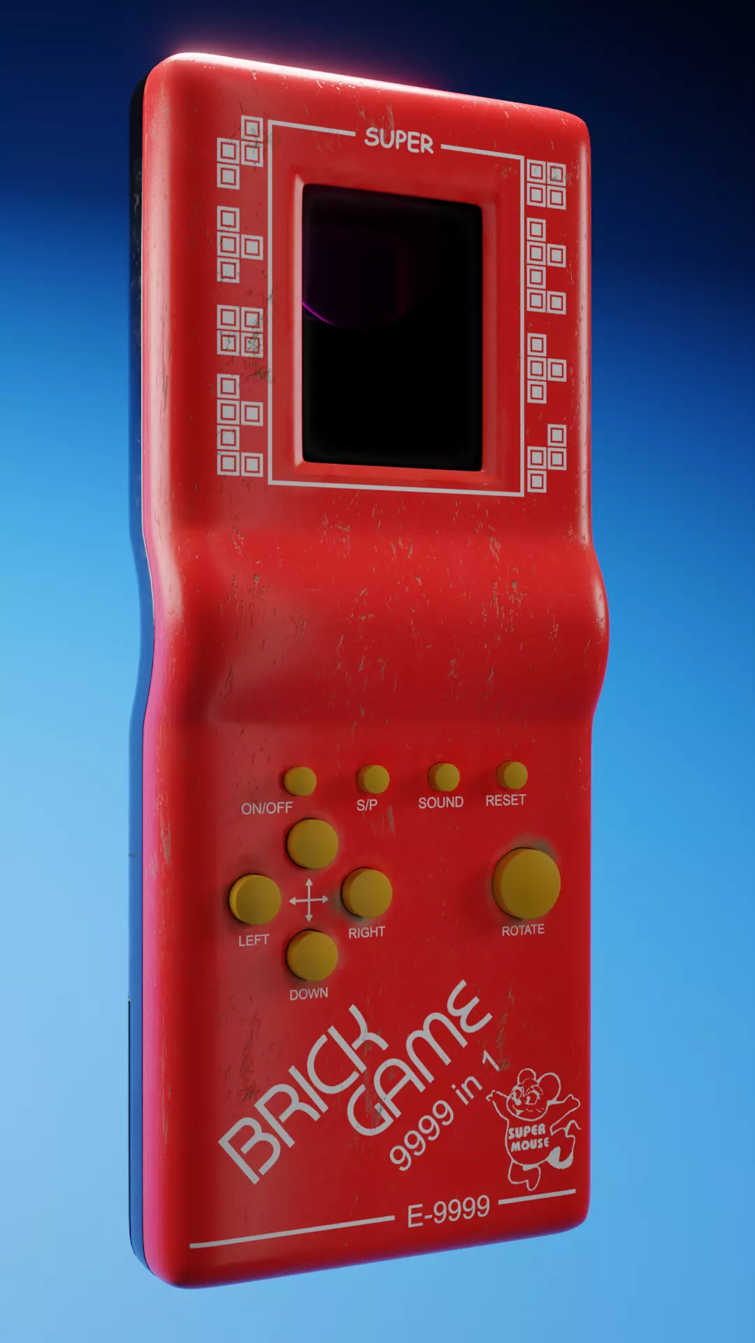 Brick Game 9999 in 1 Low-poly 3D model_0