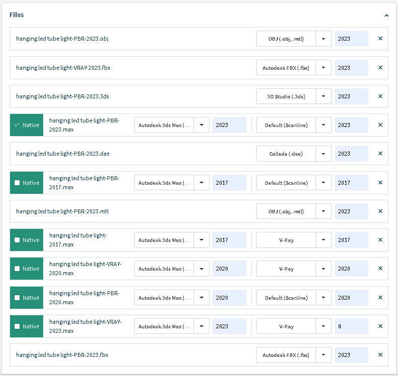 hanging led tube light 3D model_13