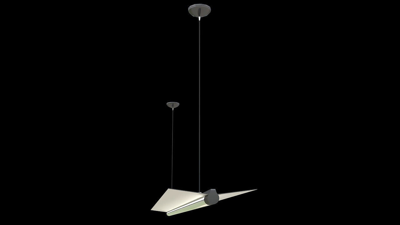 hanging led tube light 3D model_3