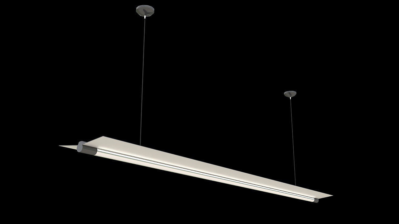 hanging led tube light 3D model_1