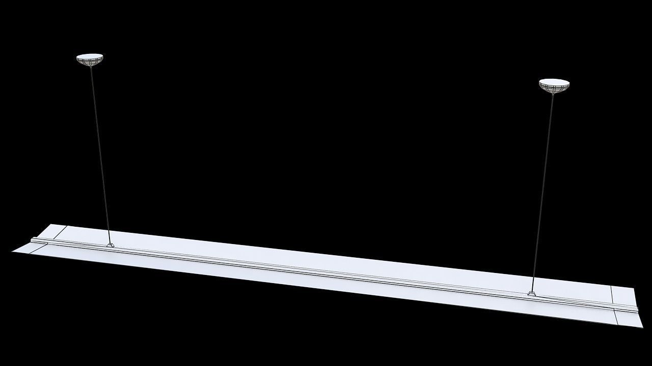 hanging led tube light 3D model_5