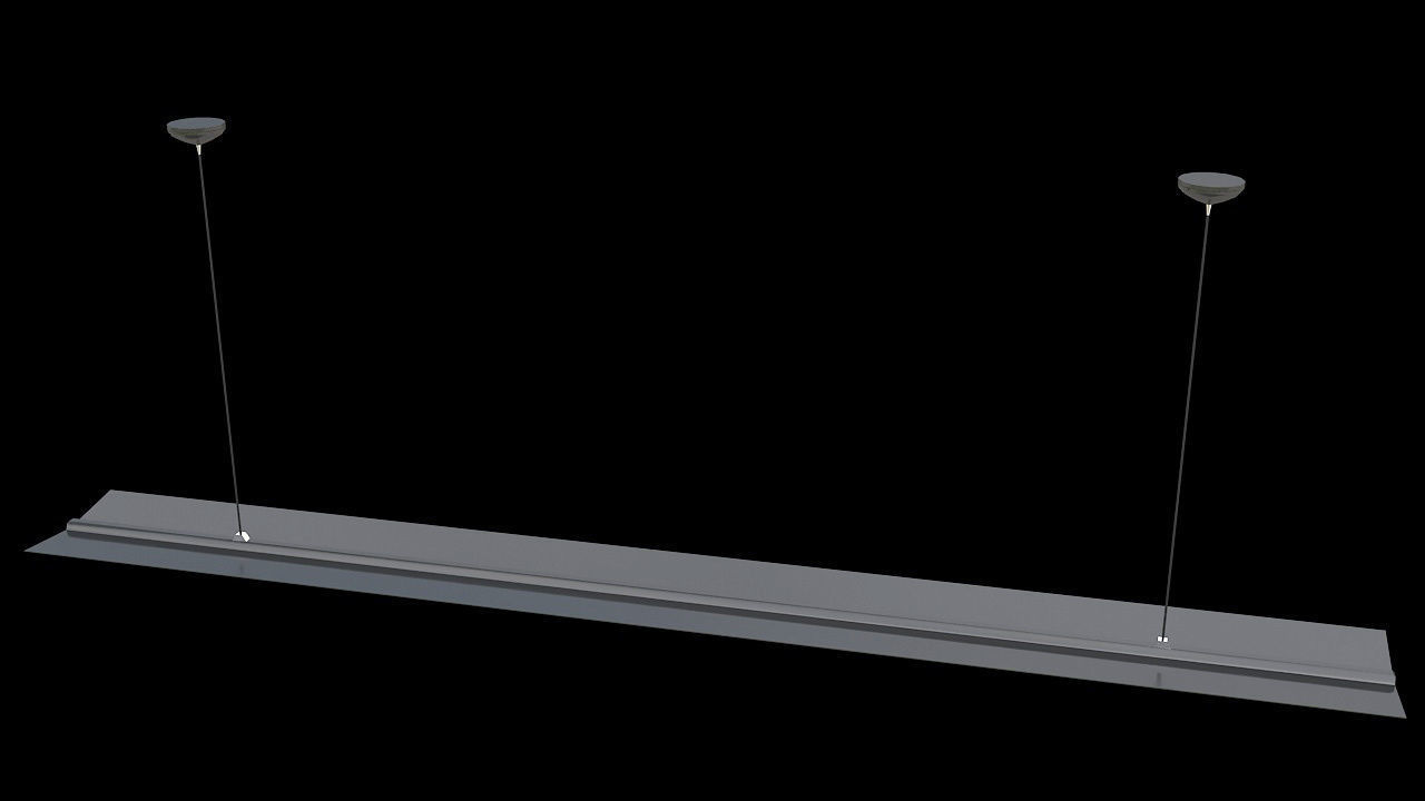 hanging led tube light 3D model_4