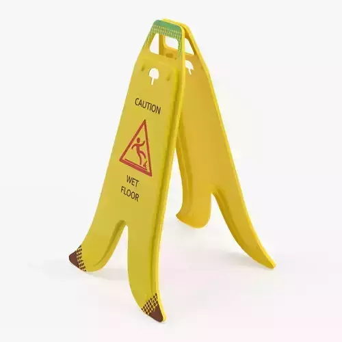 Folding Sign Wet Floor 3D model