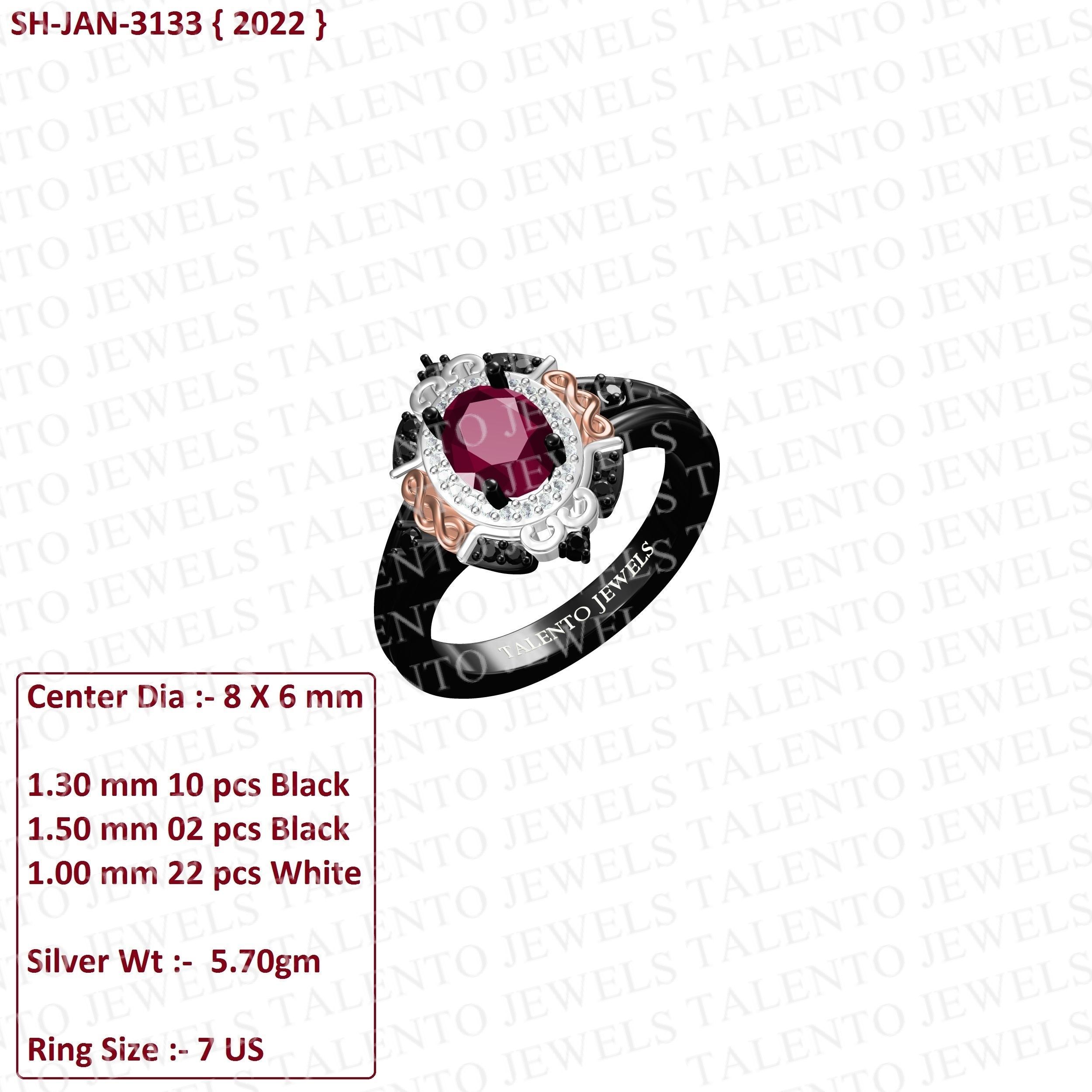 Enchanted Disney Oval Diamond Ring 3D print model_4