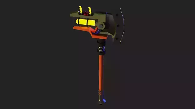 Stylized Axe Weapon Melee PBR Low-Poly Game Ready