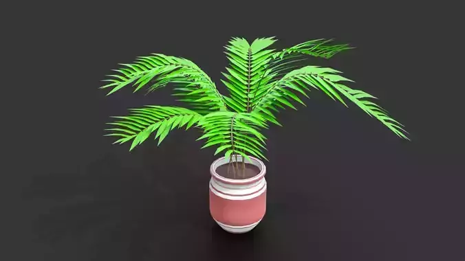 Game Ready 3D Pot Plant asset low poly