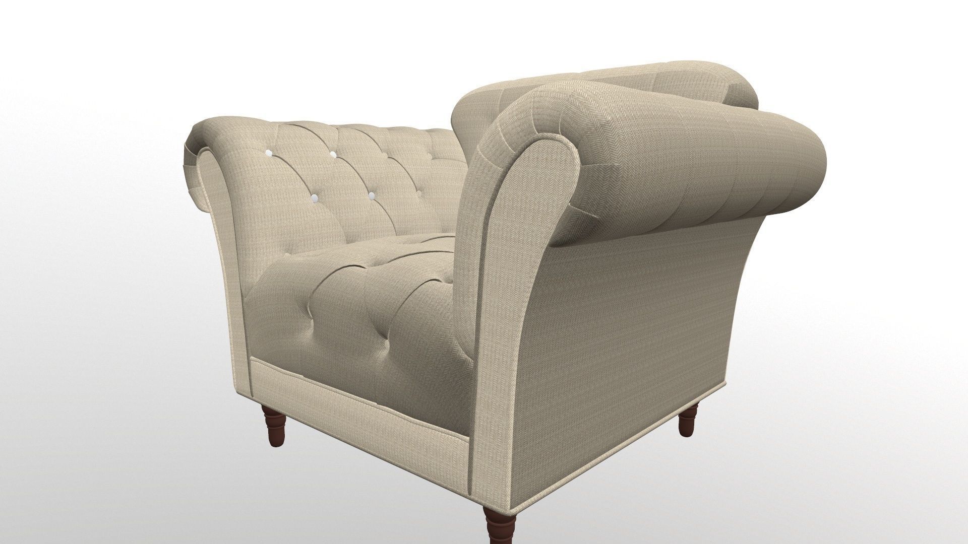 Sofa 3D Model chesterfield chair 3D model_4