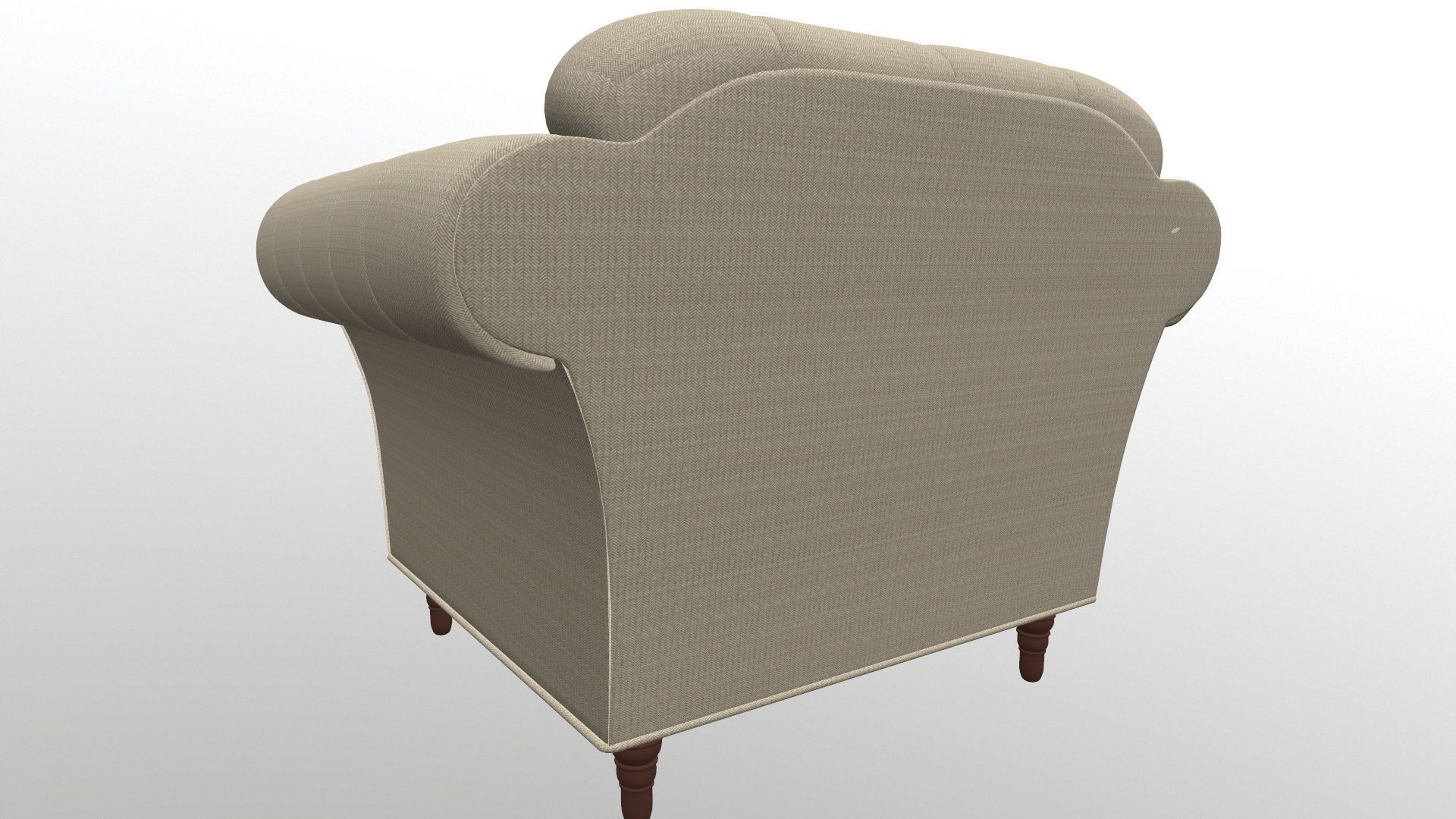 Sofa 3D Model chesterfield chair 3D model_6