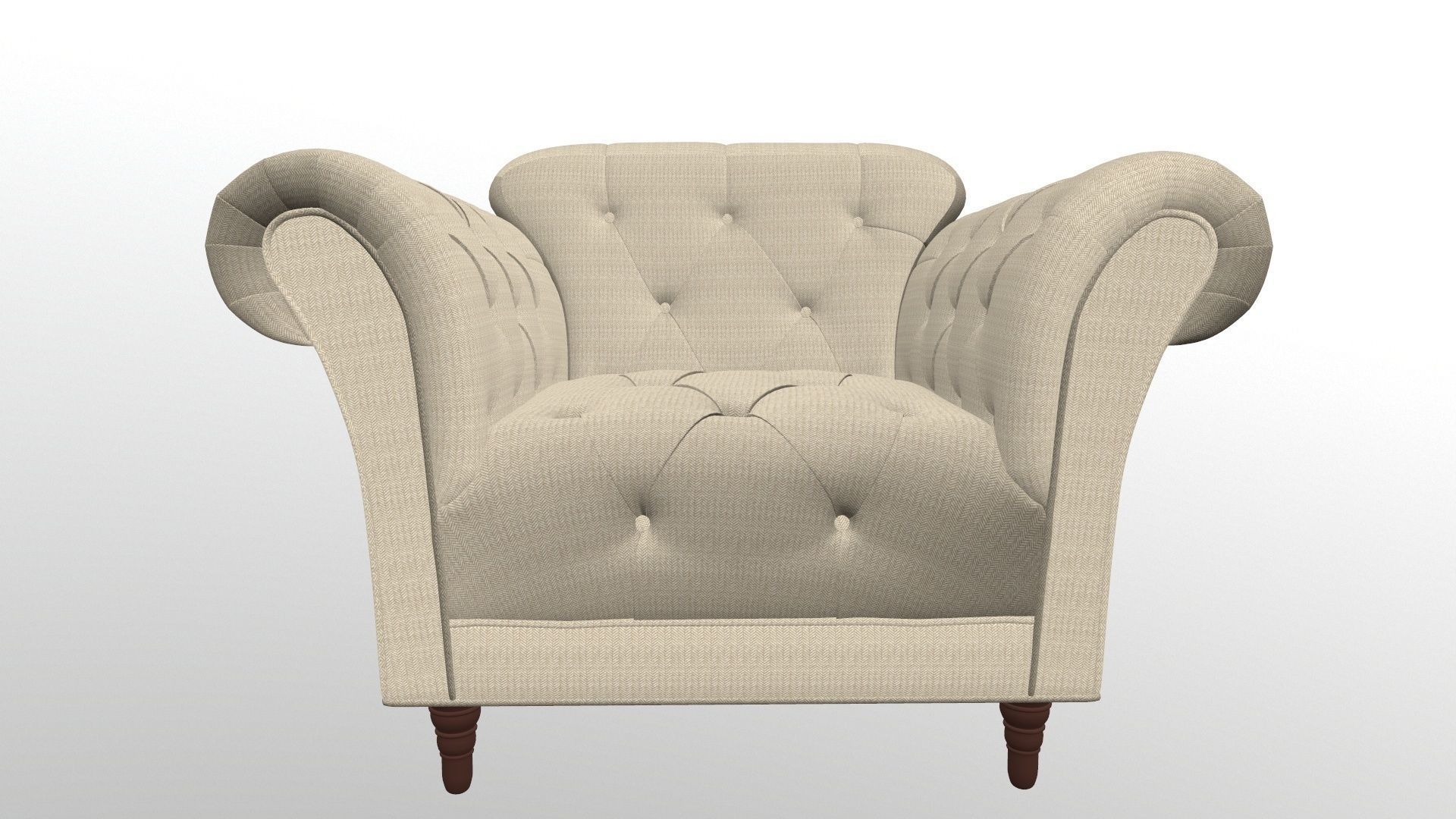 Sofa 3D Model chesterfield chair 3D model_2