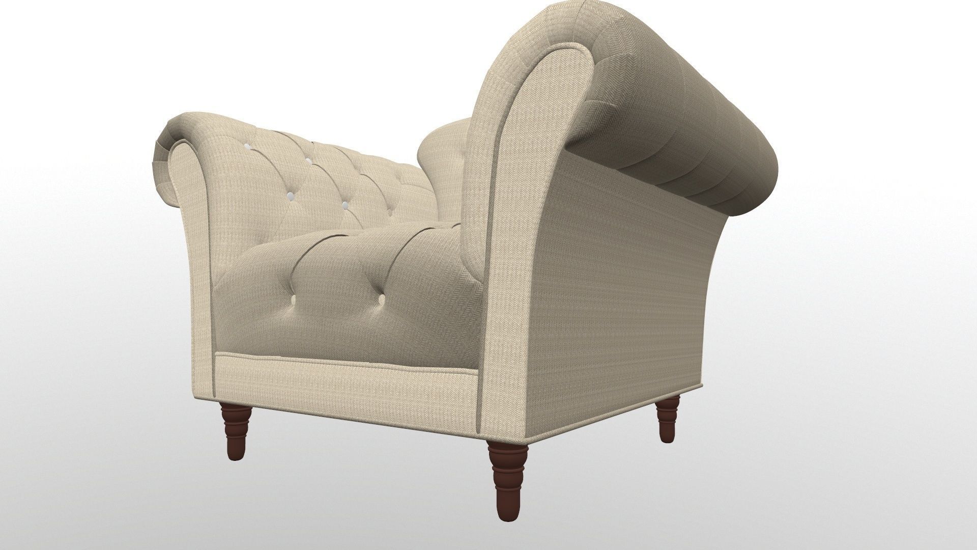 Sofa 3D Model chesterfield chair 3D model_11