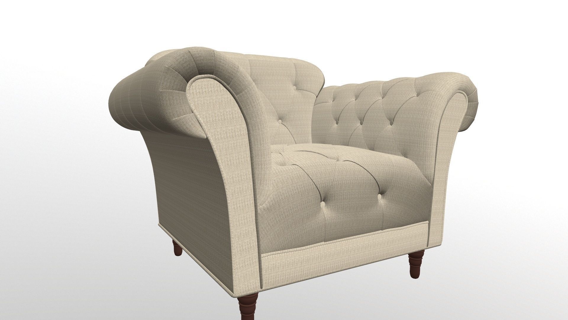 Sofa 3D Model chesterfield chair 3D model_3
