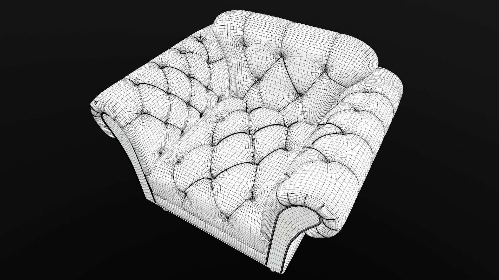 Sofa 3D Model chesterfield chair 3D model_18