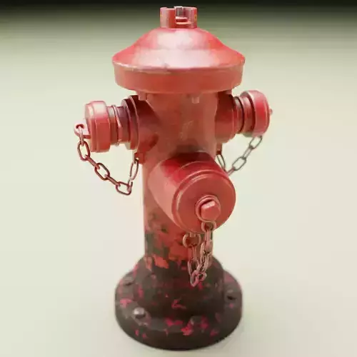 Aged Hydrant Low-poly 3D model