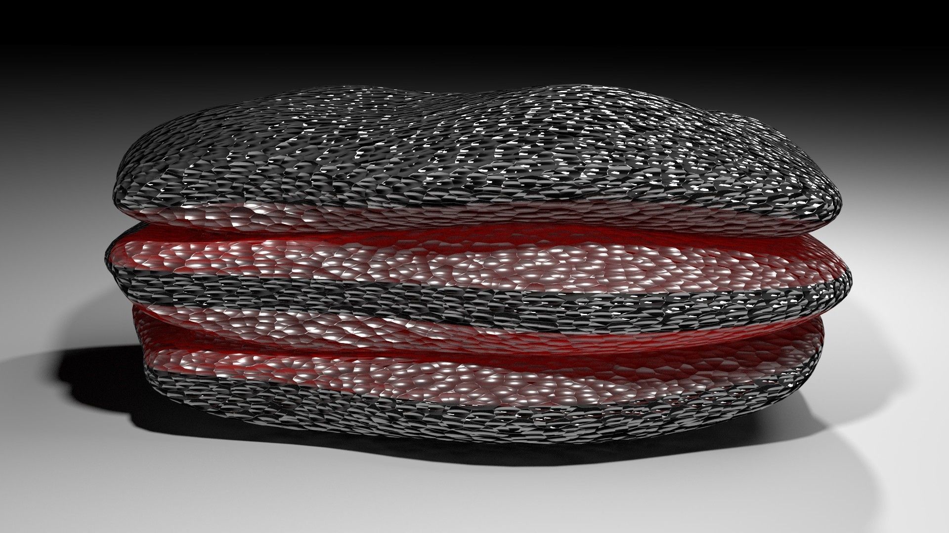 Meteoroid 2 stack of bricks 3D model_1