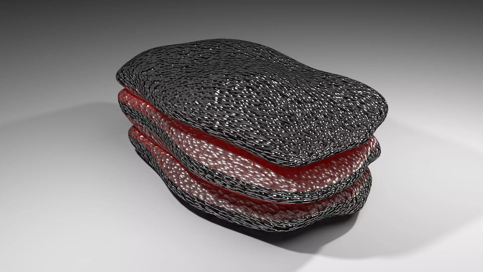 Meteoroid 2 stack of bricks 3D model_0