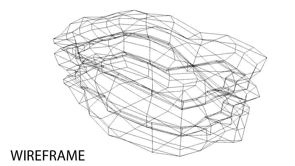 Meteoroid 2 stack of bricks 3D model_3