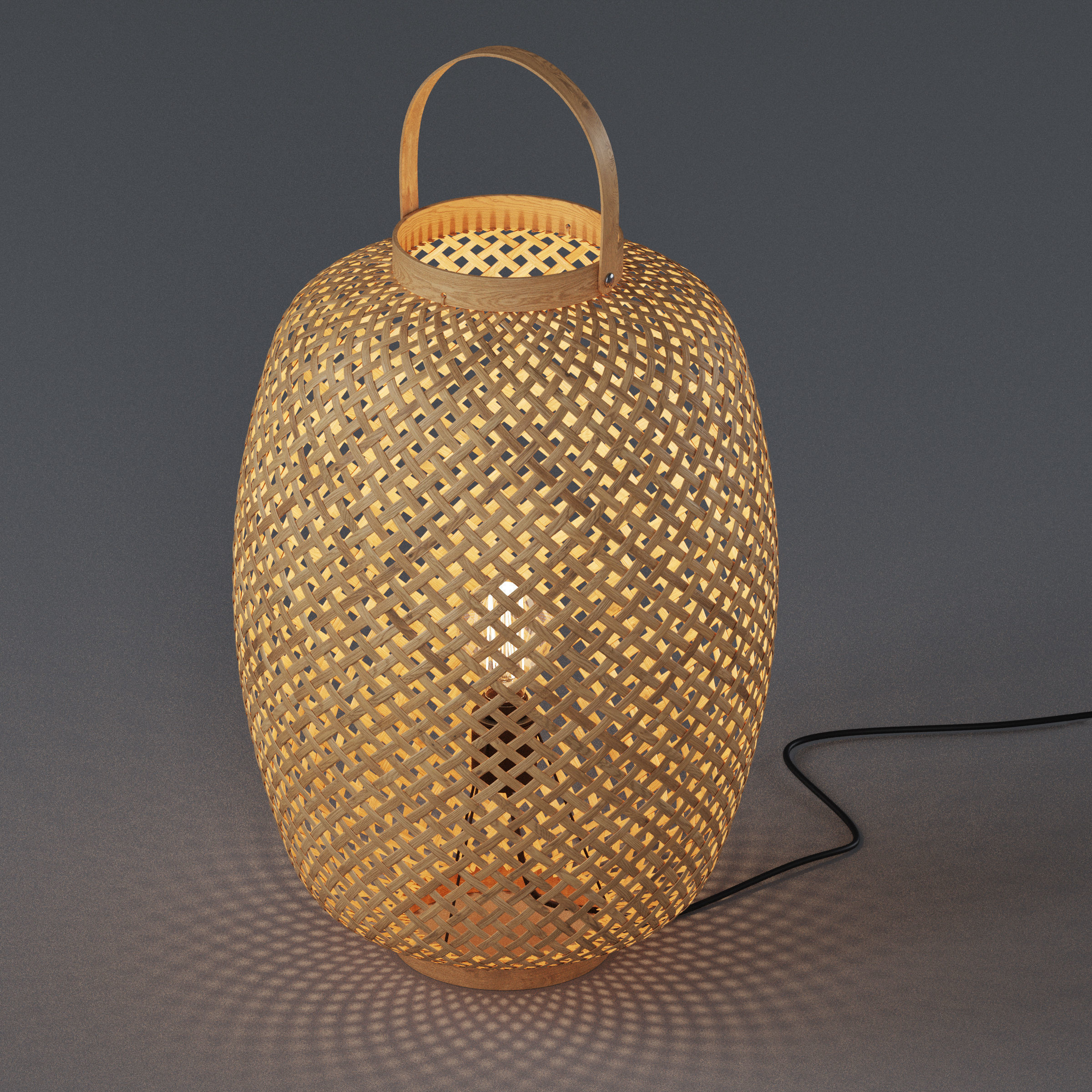 Katia Table Lamp in Bamboo 3D model_3