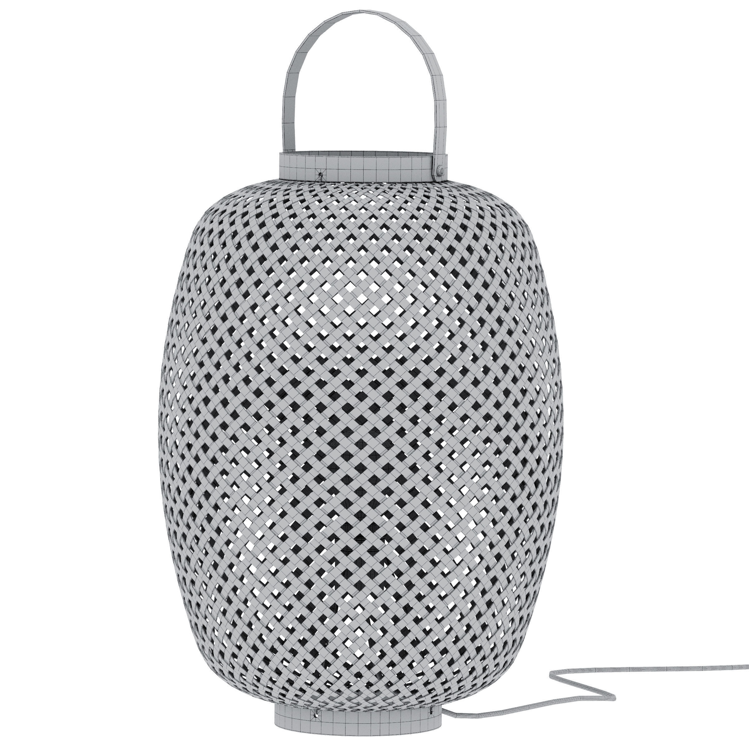 Katia Table Lamp in Bamboo 3D model_4