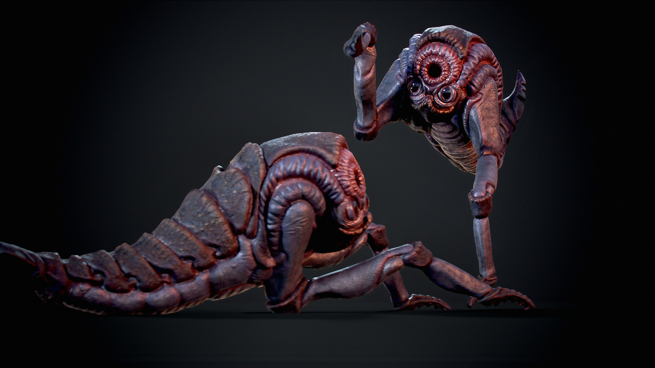 Mutant Shrimp Low-poly 3D model_5