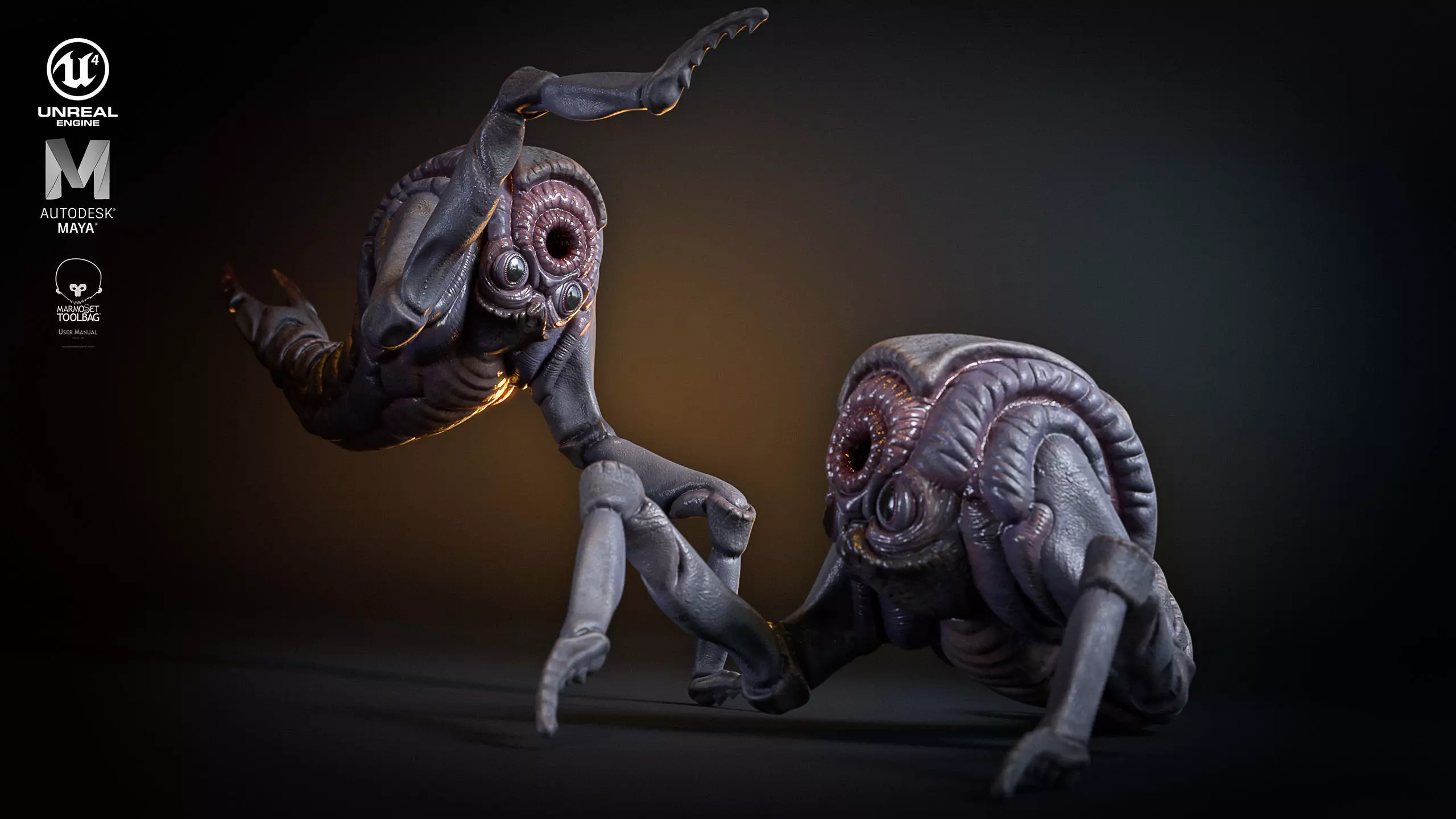 Mutant Shrimp Low-poly 3D model_0