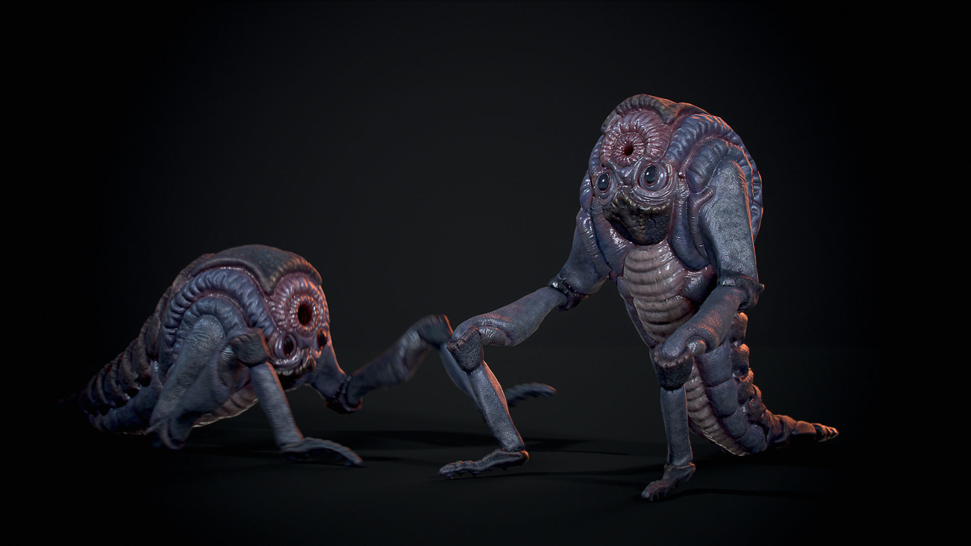 Mutant Shrimp Low-poly 3D model_4