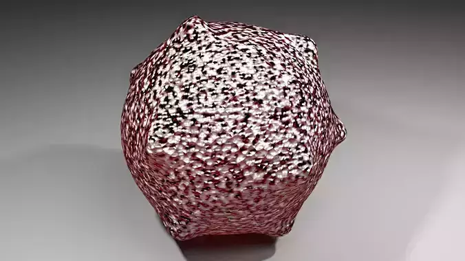 Meteoroid 3 sculpture made of pebbles 3D model