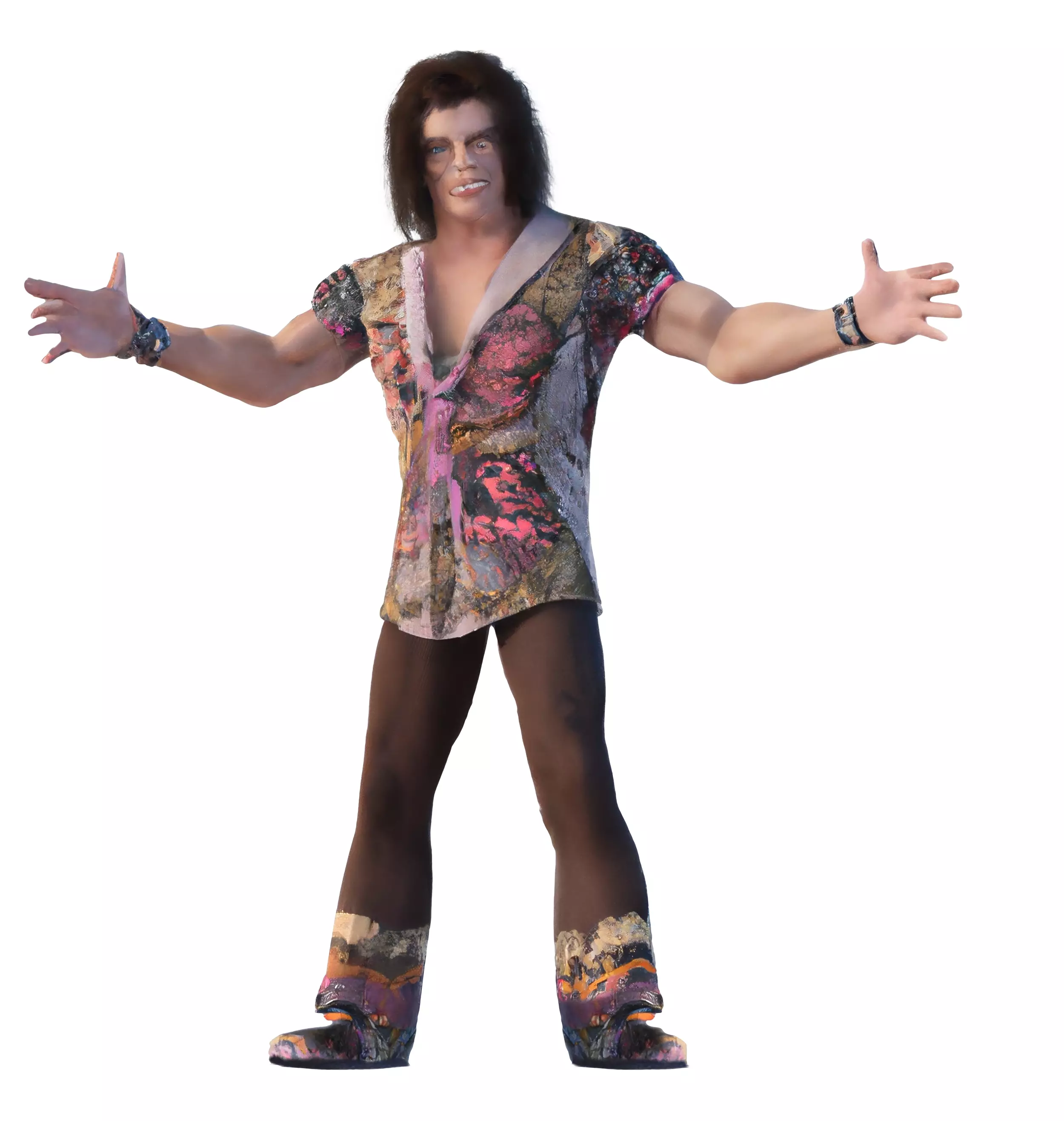 Prehistoric Caveman in miami vice clothing Free low-poly 3D model