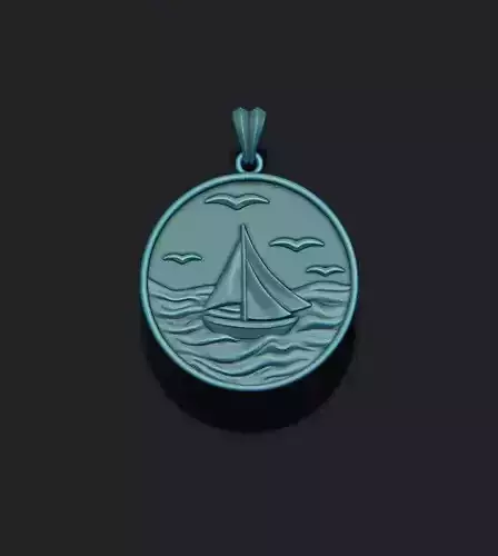 Ship sea pendant 3D print model
