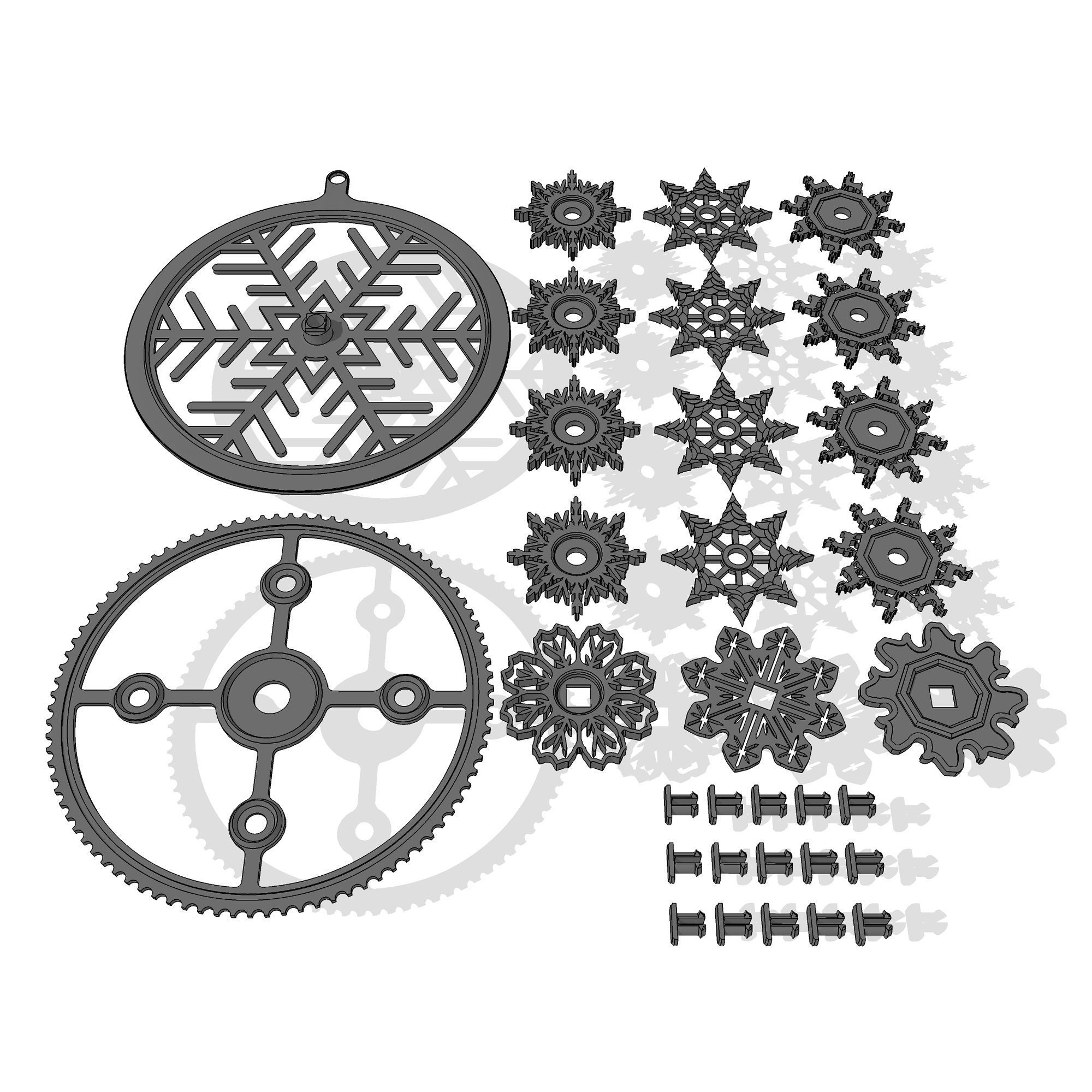 UNUSUAL NON-CIRCULAR PLANETARY GEARS - CHRISTMAS 3 PACK 3D print model_4
