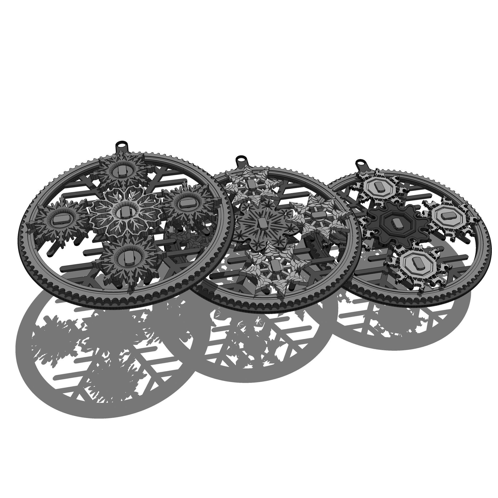 UNUSUAL NON-CIRCULAR PLANETARY GEARS - CHRISTMAS 3 PACK 3D print model_3