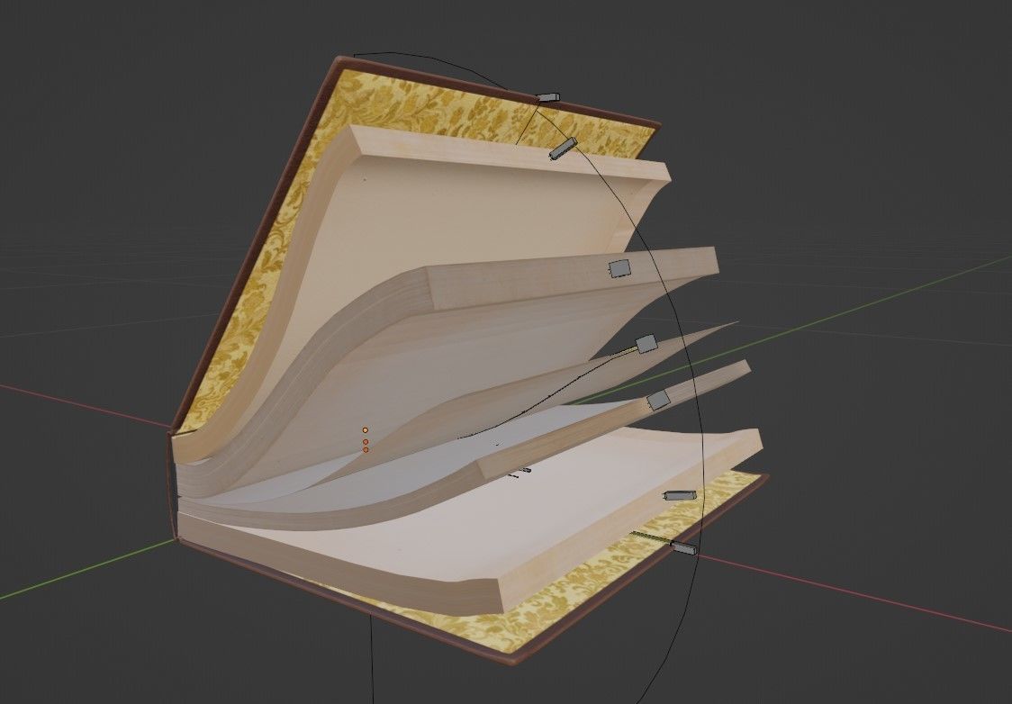 Animated Opening Book Low-poly 3D model_6
