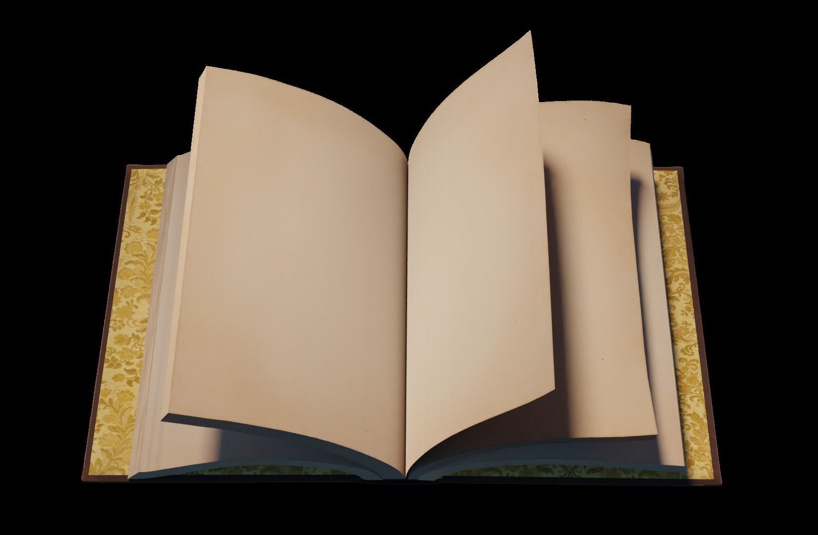 Animated Opening Book Low-poly 3D model_7