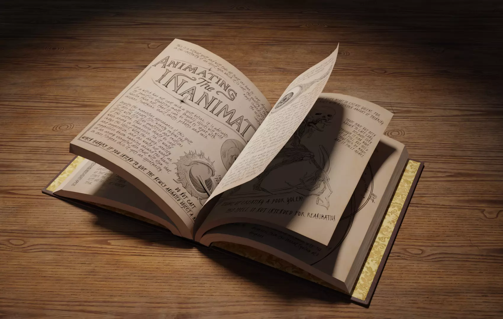 Animated Opening Book Low-poly 3D model_0