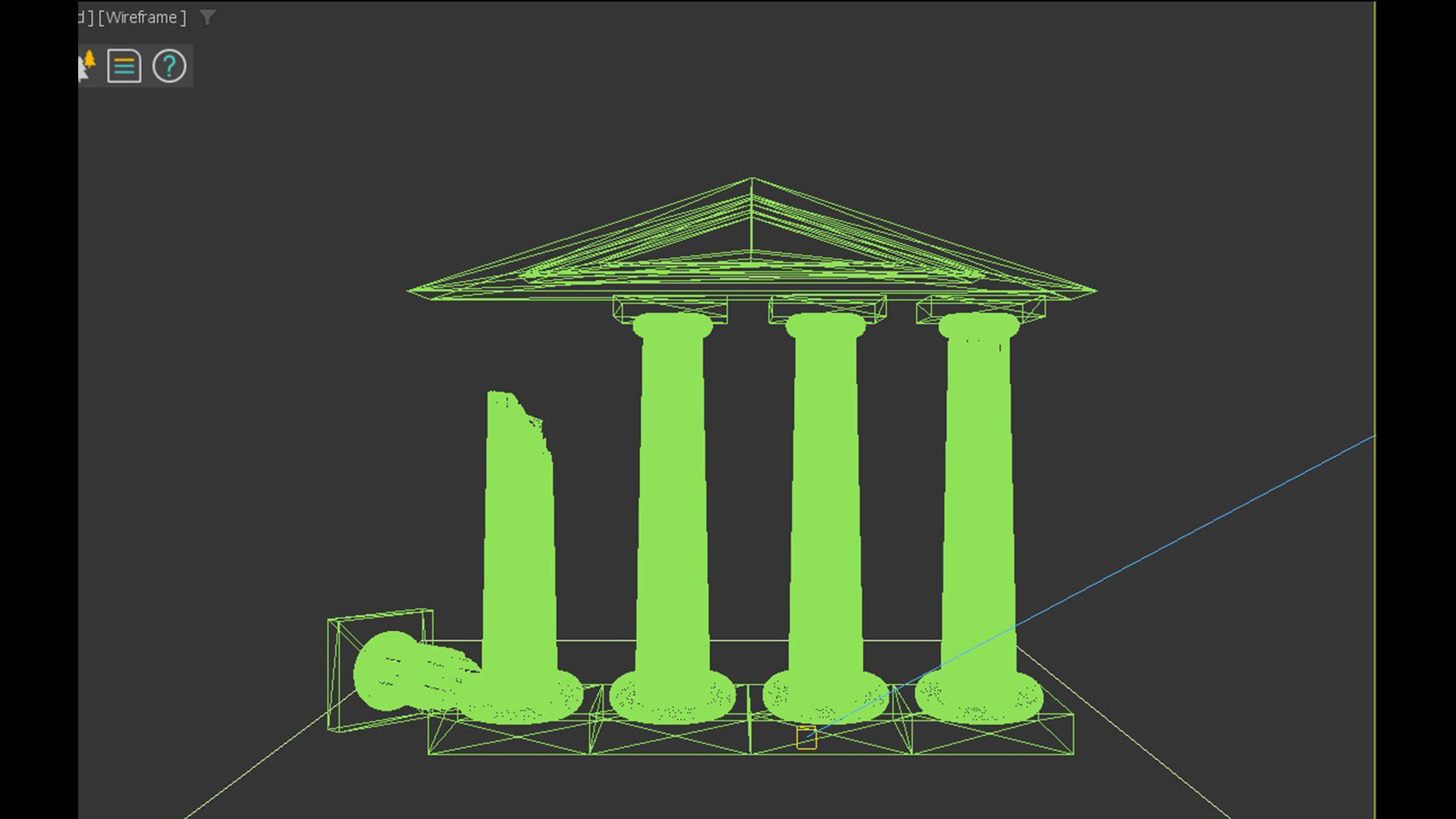 A collection of 17 ancient columns 3D model_5